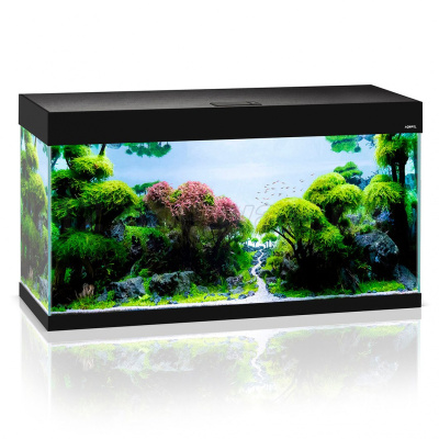 AQUAEL OPTI SET 200 2.0 - Аквариум 200л из стекла OPTIWHITE, LED 14W SUNNY D&N 2.0 (2шт), черный